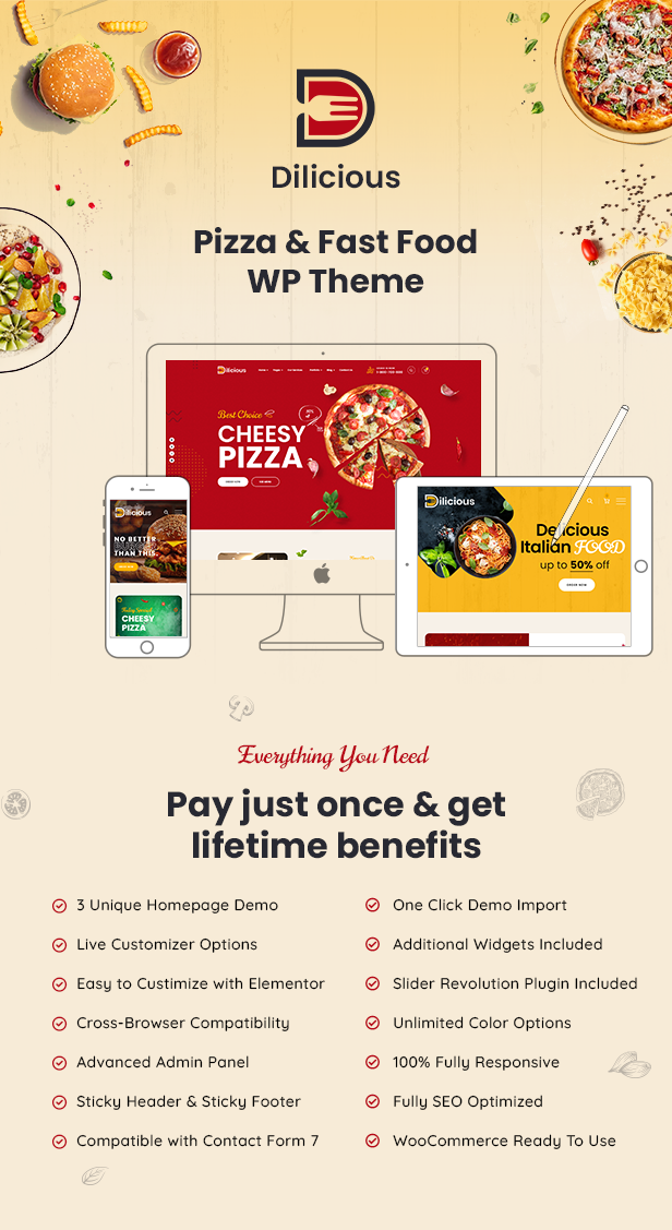 Dilicious – Pizza & Fast Food WordPress Theme